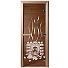 DoorWood Дверь для бани бронза "Банный день" - Общий вид двери