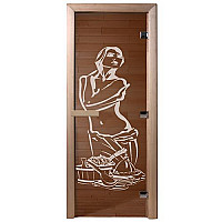  DoorWood Дверь для бани бронза "Искушение"
